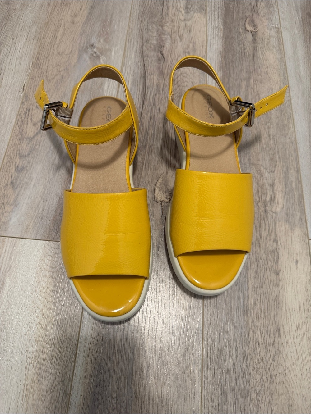 Geox Women's Bright Yellow Open-Toe Ankle-Strap Sandals